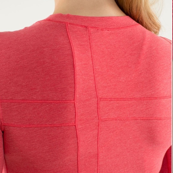 lululemon Promenade Long Sleeve Love Red Sz 12 - Picture 5 of 13